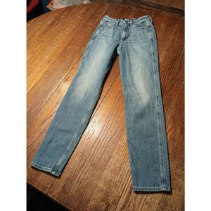 000L W23 Hollister Ultra High Rise Mom Denim Blue Jeans w Pockets Belt Loops